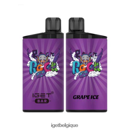 IGET eshop barre sans nicotine 3500 bouffées 02064T393 glace aux raisins