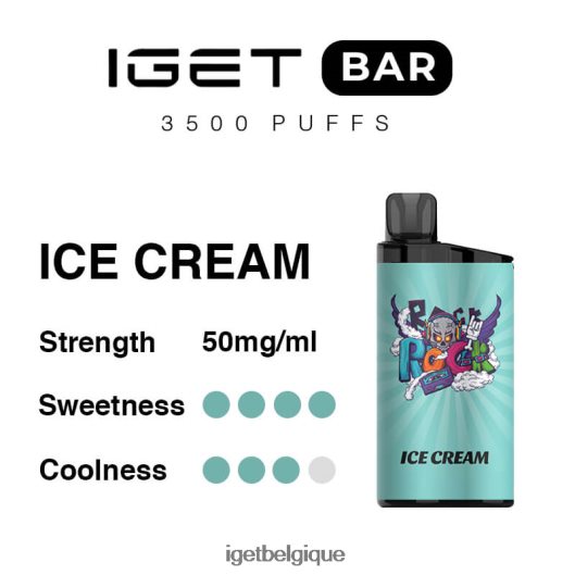 IGET Vente en gros barre 3500 bouffées 02064T294 glace