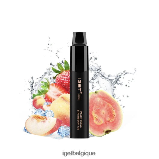 IGET eshop légende 4000 bouffées 02064T320 glace à la pêche, à la goyave et aux fraises