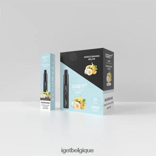 IGET eshop légende 4000 bouffées 02064T350 mangue banane melon