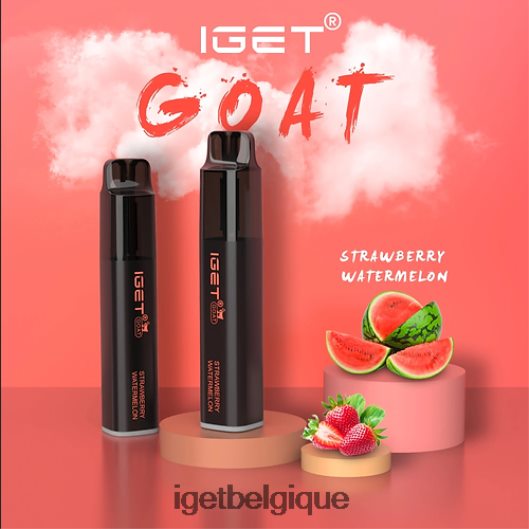 IGET vape vente chèvre - 5000 bouffées 02064T607 pastèque fraise
