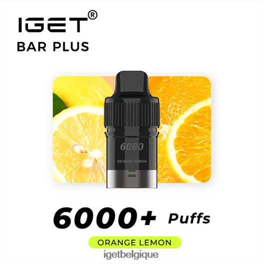 IGET vape bar plus pod 6000 bouffées 02064T261 citron orange
